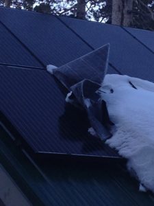 A Damaged Solar Panel From Snow Movement