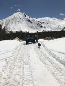 View to south on Summit Dr. at Keller cabin