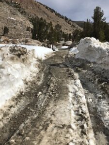 view of the Snow drift cleared Summit Dr.