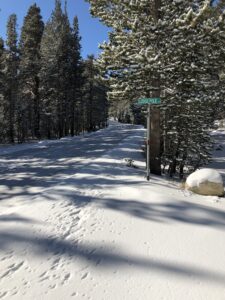 VL Rd. at Lodgepole Area Covered with Snow