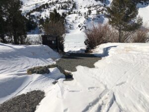 Big V boat ramp placed for a boat