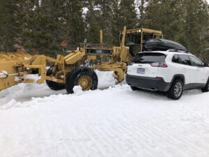 VL Road Near Lodgepole and a Struck Jeep