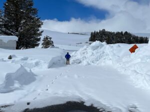 Conway Summit and VL Road covered with snow