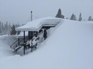 Yurt on Tip Top Covered with the Snow