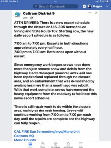 Road Closure update text message