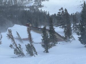 Summit Dr. Deep snow on cabin view