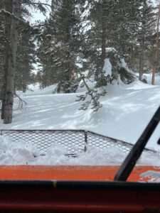 Snow View of the Cabin on Hawthorne