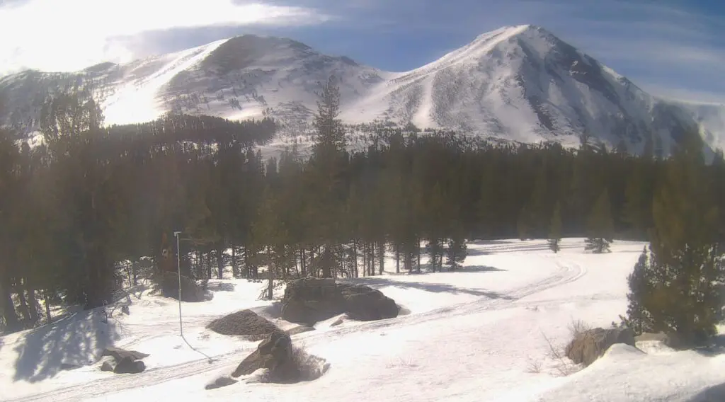 View of snowy Mt. Olsen