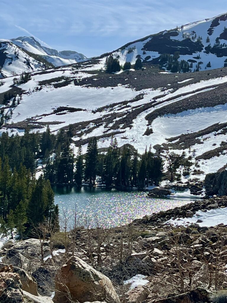 Trumble lake completely melted out.